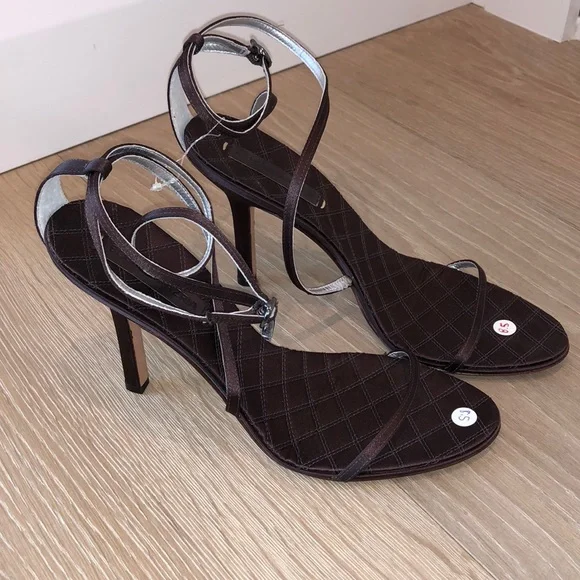 New BCBG brown strapped heels size 8.5 - Picture 1 of 8